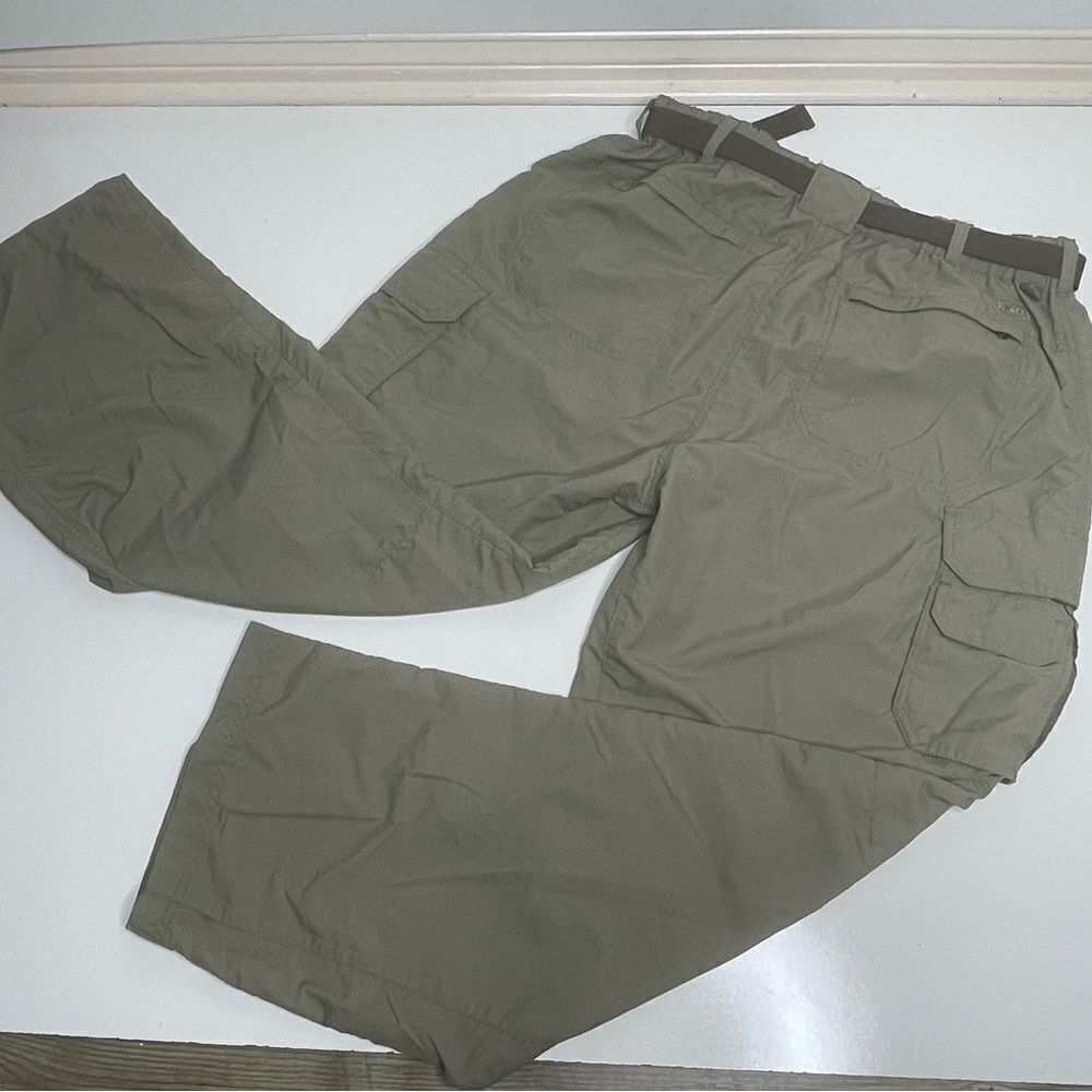 REI Army Green Khaki All Terrain Weatherproof Utility Pants in Size Large x 30L - Picture 4 of 5